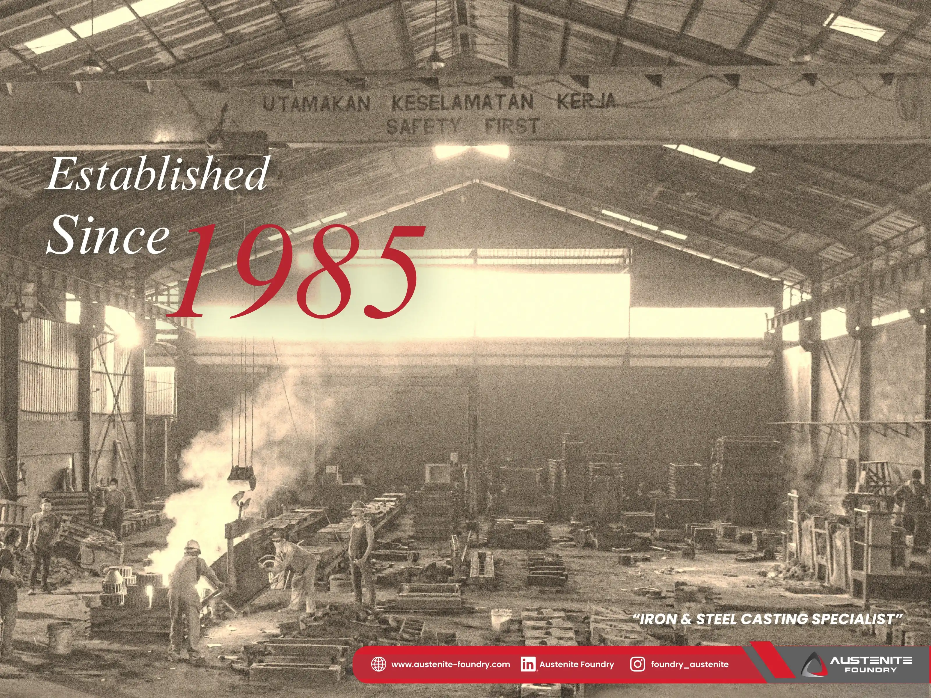 Austenite steel work